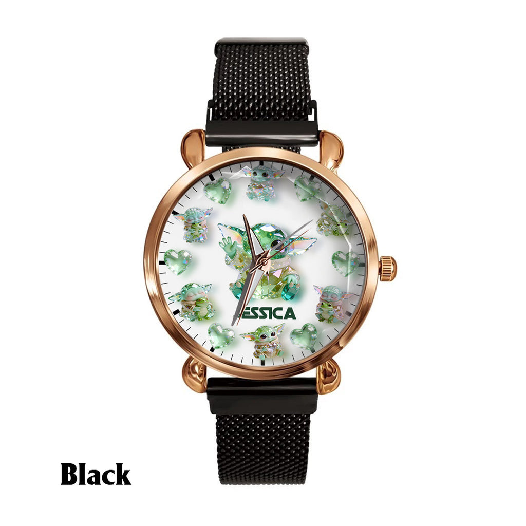 Personalized Cute Baby Character Women's Watch Unique Gift Women Hand Watch GradoCreations