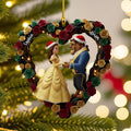 Personalized Heart-Shaped Mouse Ornament Custom Names for Christmas Ornament GradoCreations