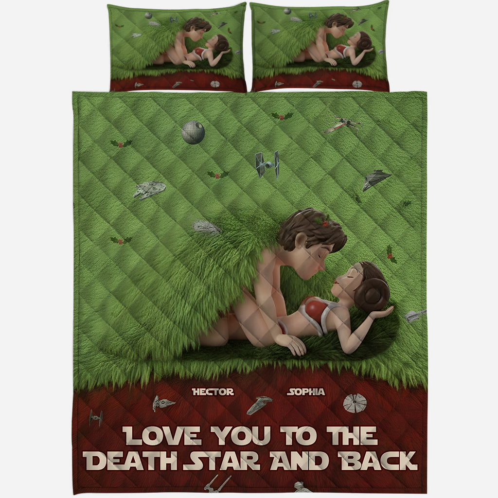Personalized Star Wars Quilt Set with Custom Names for Couples Quilt Set GradoCreations