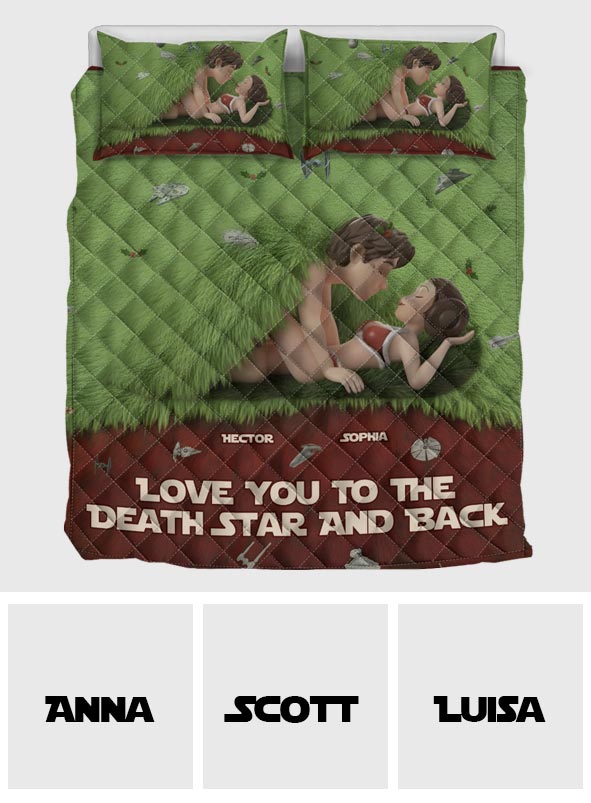 Personalized Star Wars Quilt Set with Custom Names for Couples Quilt Set GradoCreations