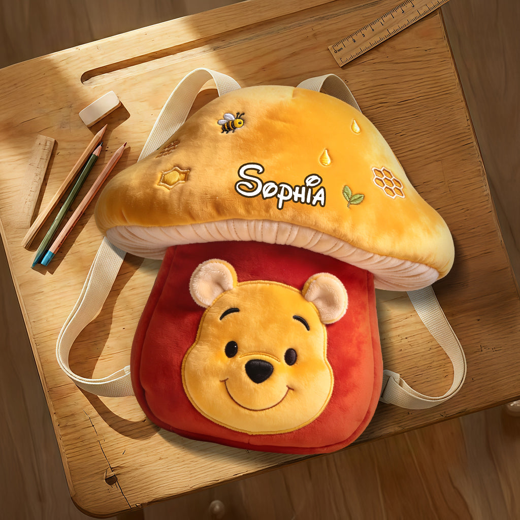 Personalized Honey Bear Plush Backpack for Kids and Adults Plush Backpack GradoCreations