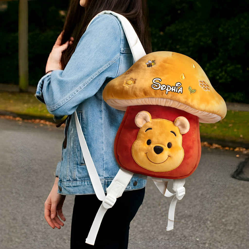 Personalized Honey Bear Plush Backpack for Kids and Adults Plush Backpack GradoCreations