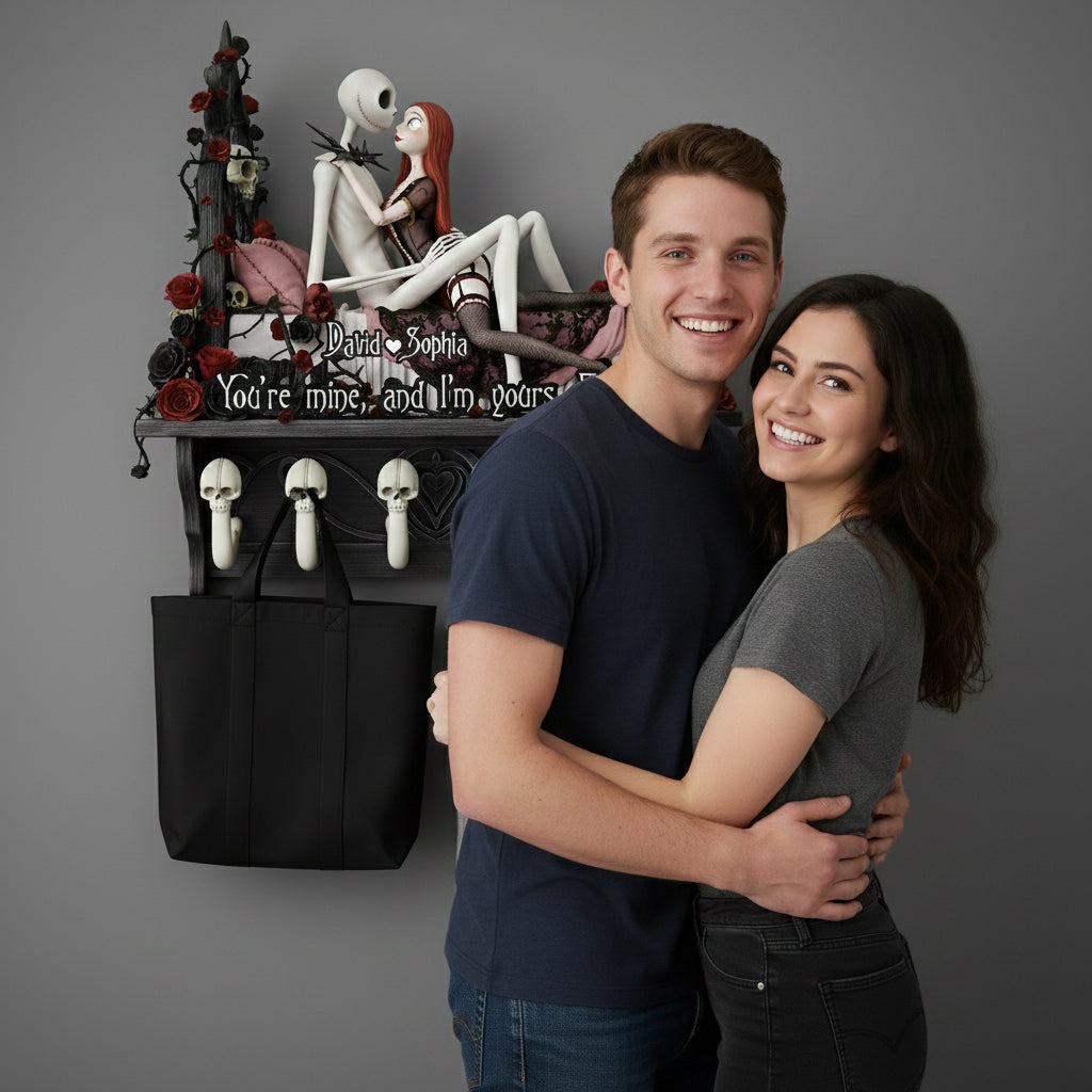 Personalized Nightmare Hanging Organizer with Hooks for Home Decor Shaped Hanging Organizer GradoCreations