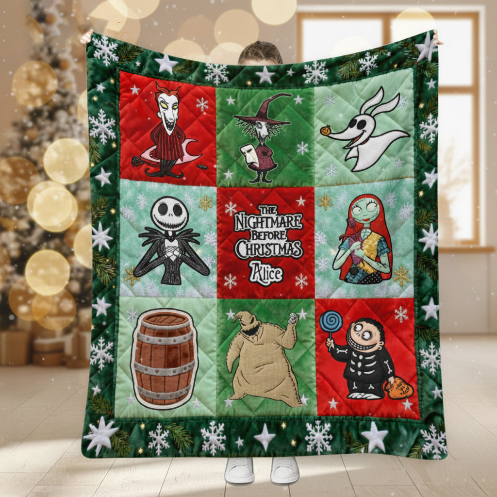 Personalized Nightmare Before Christmas Blanket Gift for Kids Blanket GradoCreations