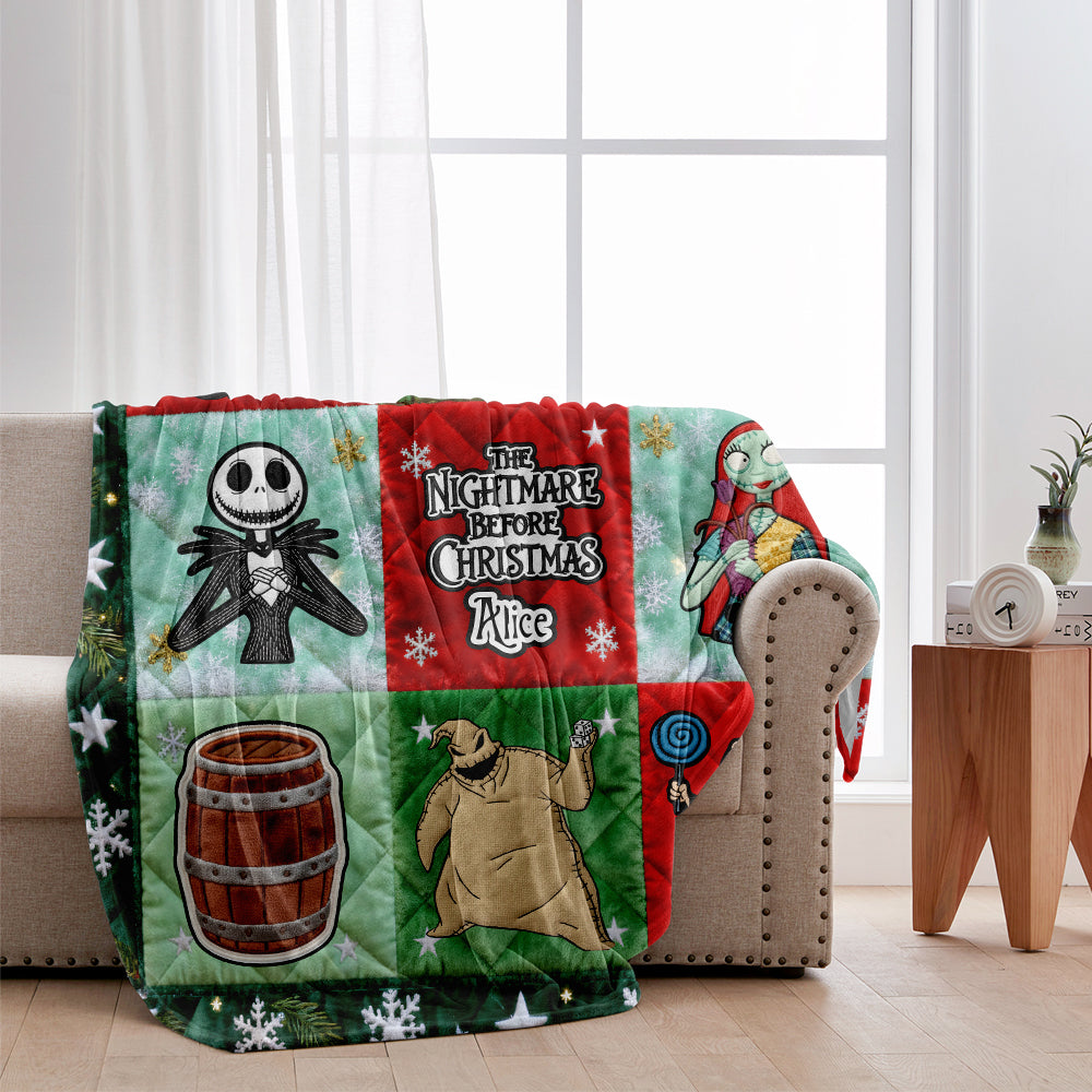 Personalized Nightmare Before Christmas Blanket Gift for Kids Blanket GradoCreations