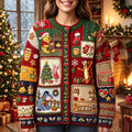 Personalized Knitted Christmas Cardigan Unique Gift for Her Cardigan GradoCreations