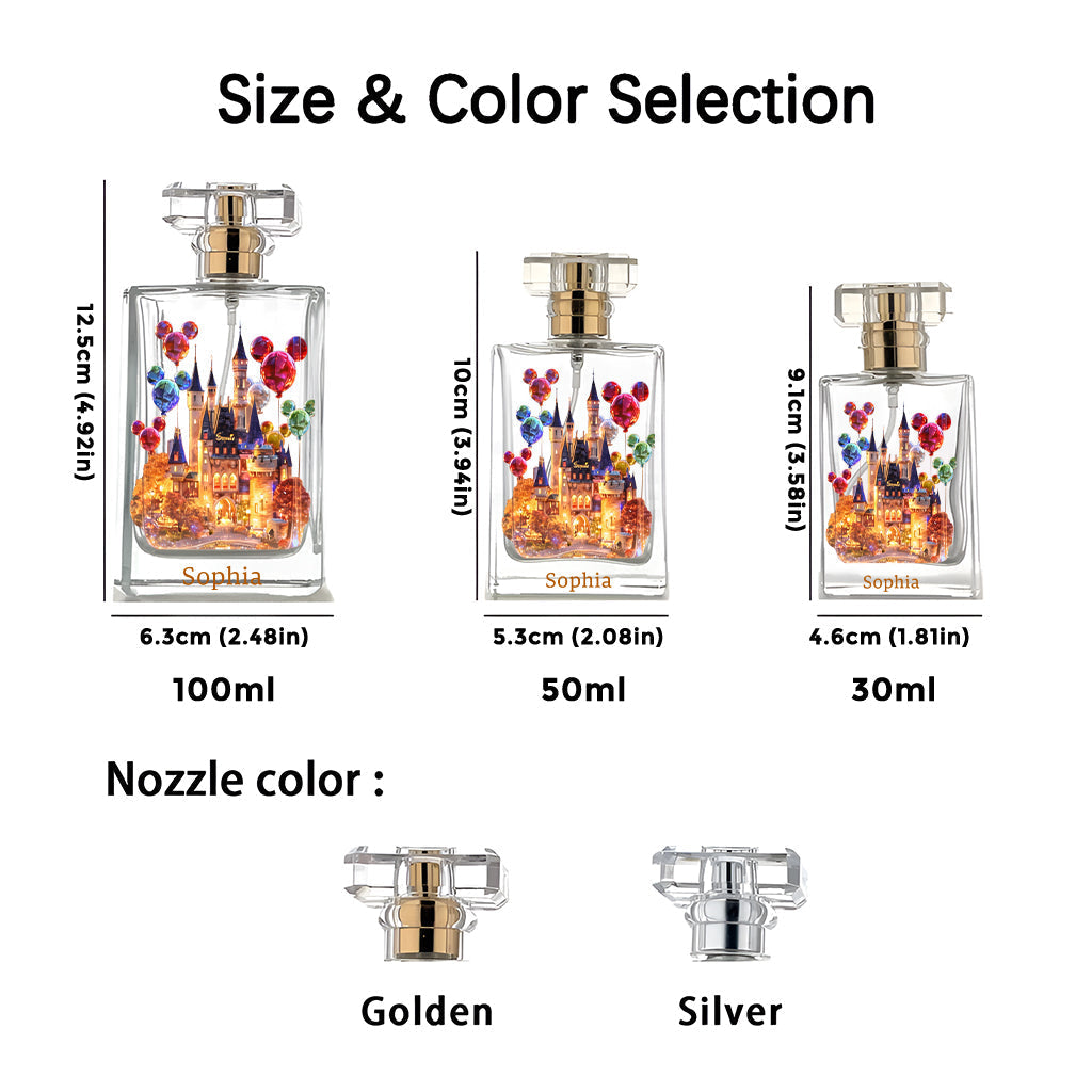 Personalized Refillable Perfume Bottle Magical Castle Gift Refillable Perfume Bottle GradoCreations