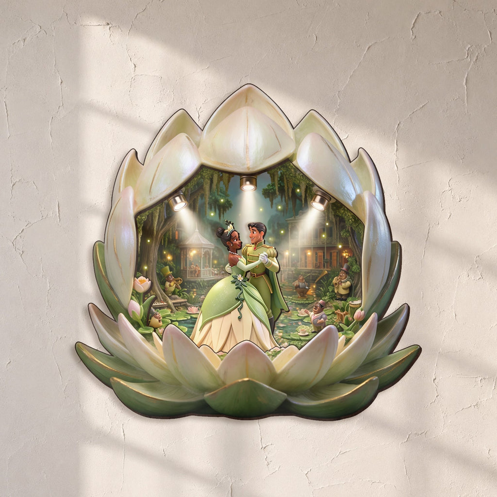 Personalized 3D Princess Wooden Light Shadow Box Gift Wooden Light Shadow Box GradoCreations