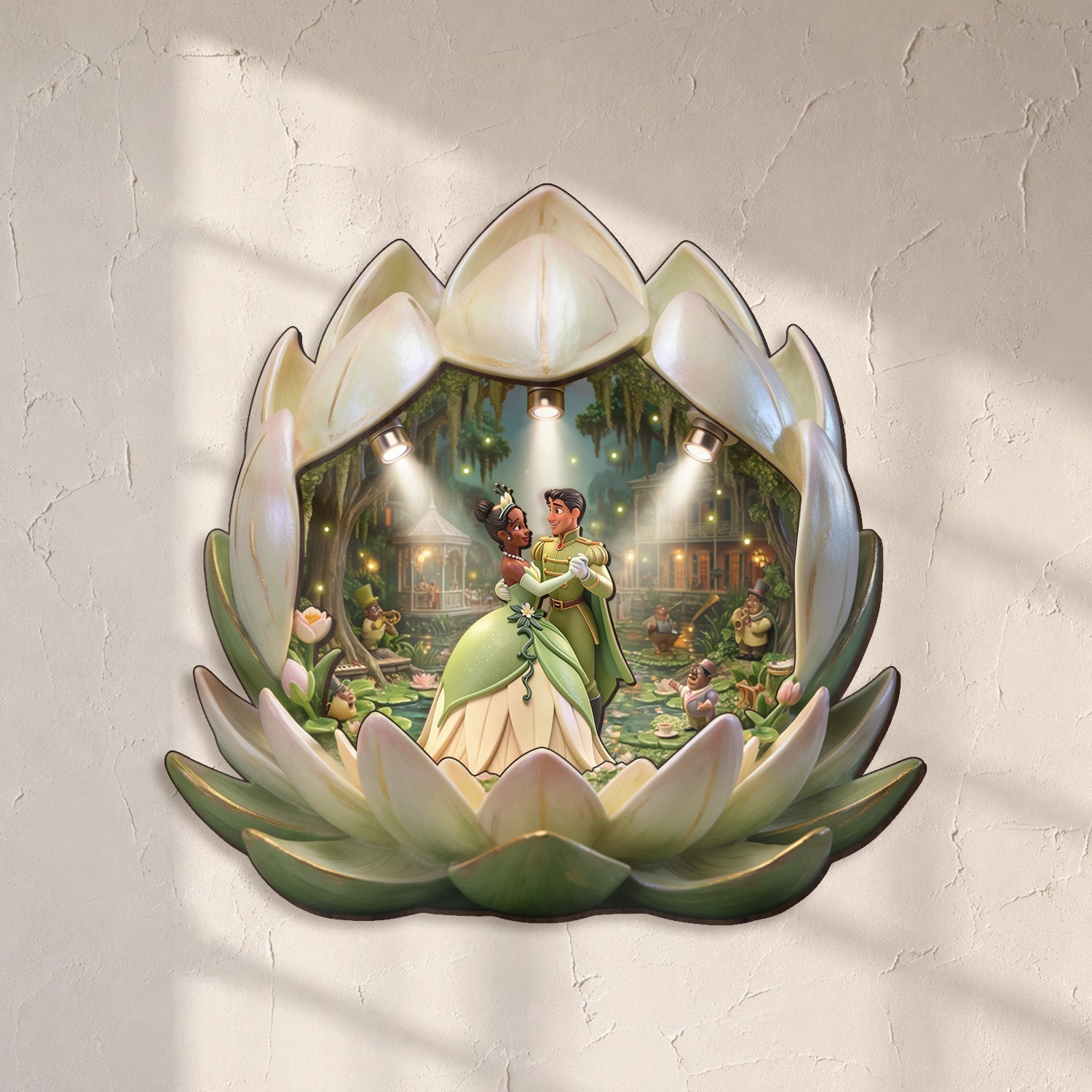 Personalized 3D Princess Wooden Light Shadow Box Gift Wooden Light Shadow Box GradoCreations