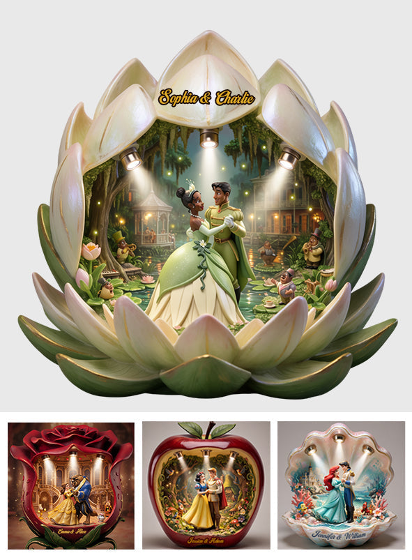 Personalized 3D Princess Wooden Light Shadow Box Gift Wooden Light Shadow Box GradoCreations