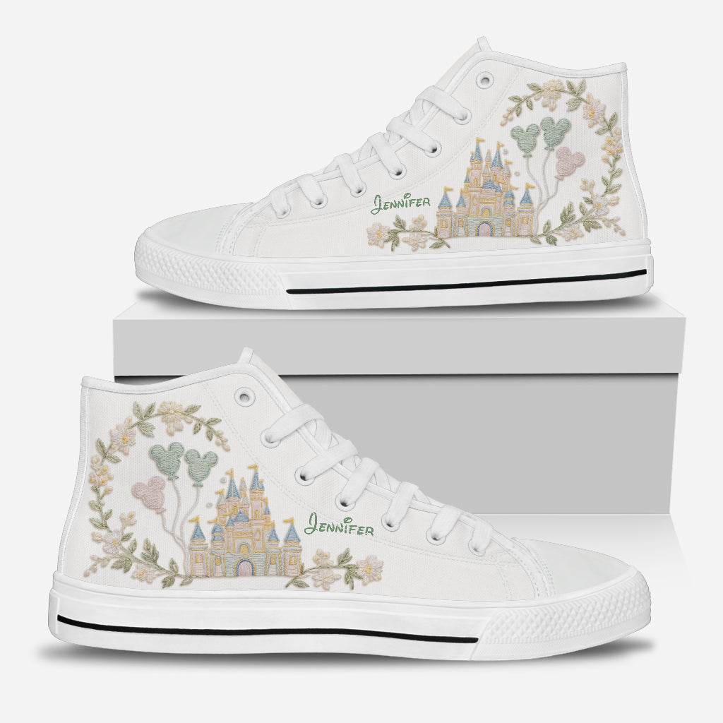 Personalized High Top Shoes with Enchanted Castle Design High top shoes GradoCreations