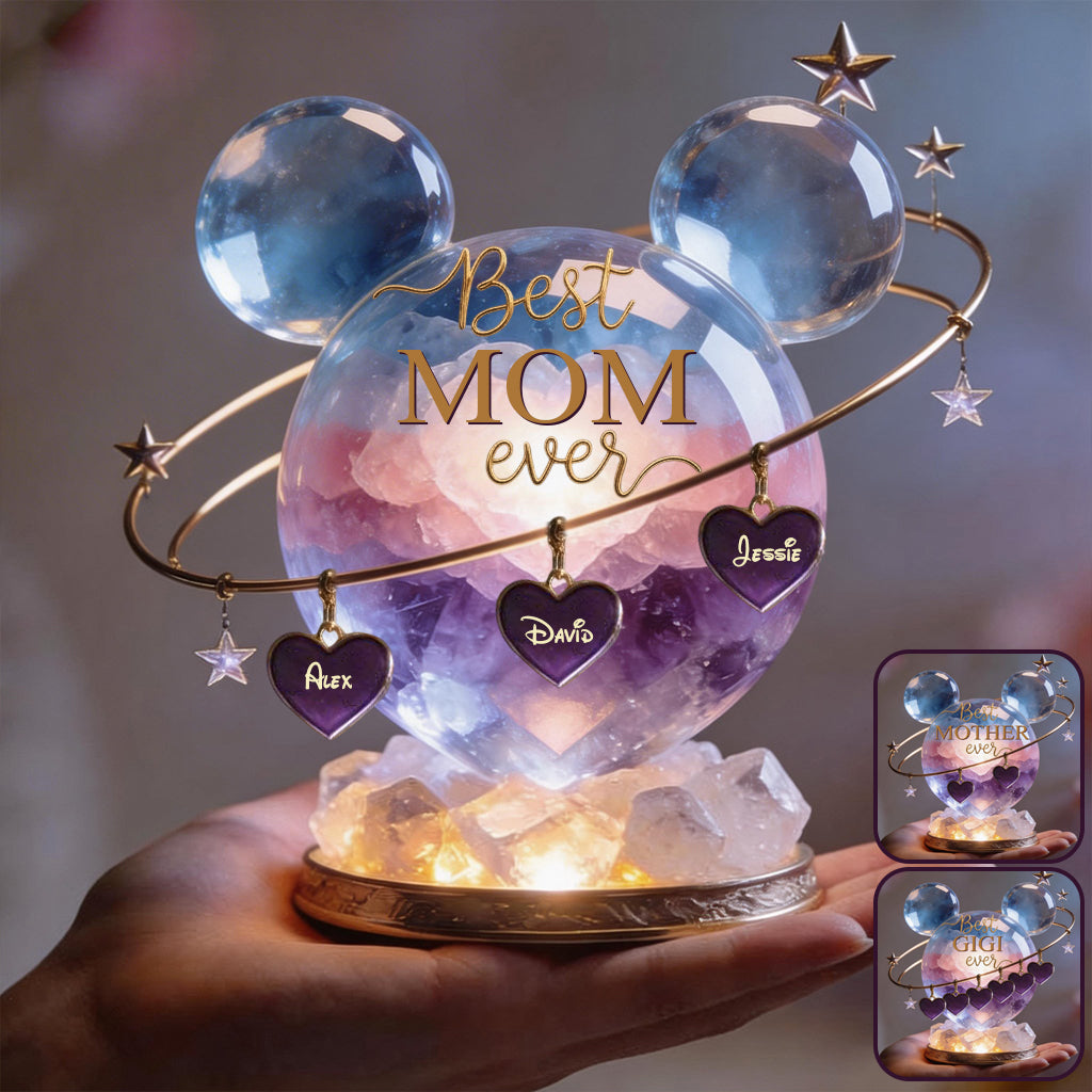 Personalized 3D Acrylic Plaque Gift for Mom Best Nana Ever Custom Shaped Acrylic Plaque GradoCreations
