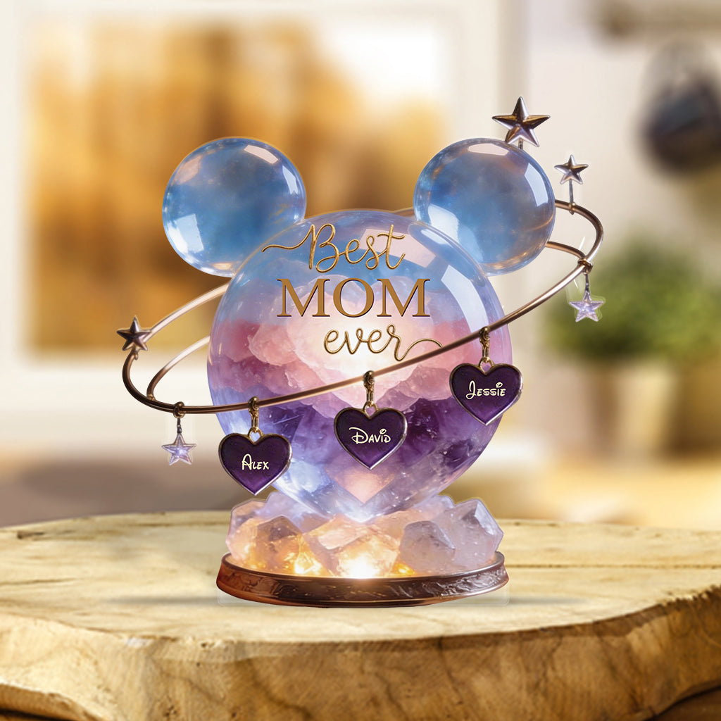 Personalized 3D Acrylic Plaque Gift for Mom Best Nana Ever Custom Shaped Acrylic Plaque GradoCreations