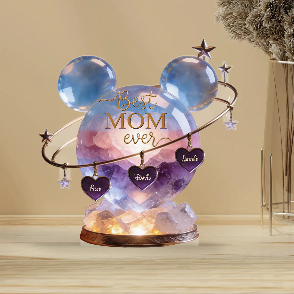 Personalized 3D Acrylic Plaque Gift for Mom Best Nana Ever Custom Shaped Acrylic Plaque GradoCreations