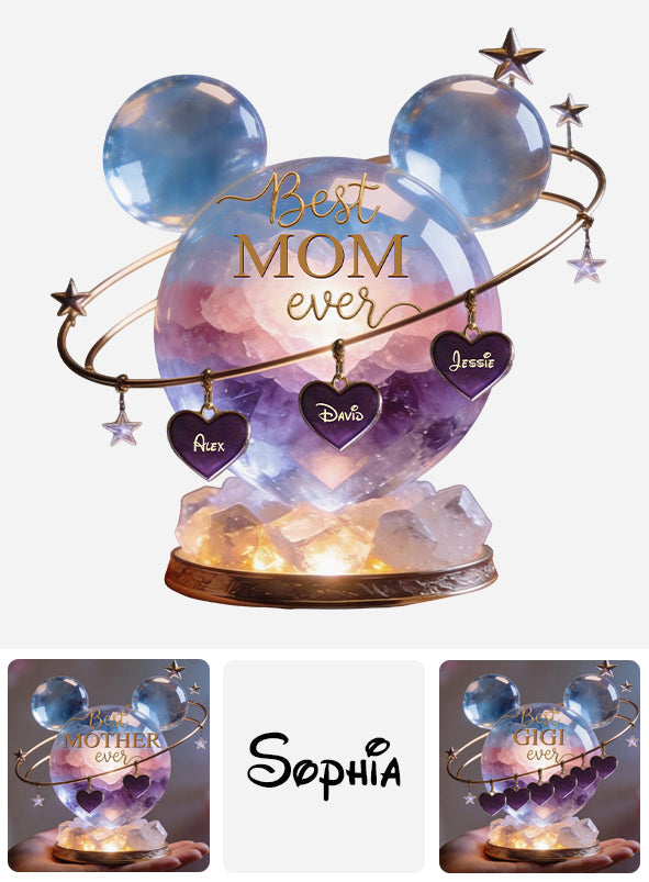 Personalized 3D Acrylic Plaque Gift for Mom Best Nana Ever Custom Shaped Acrylic Plaque GradoCreations