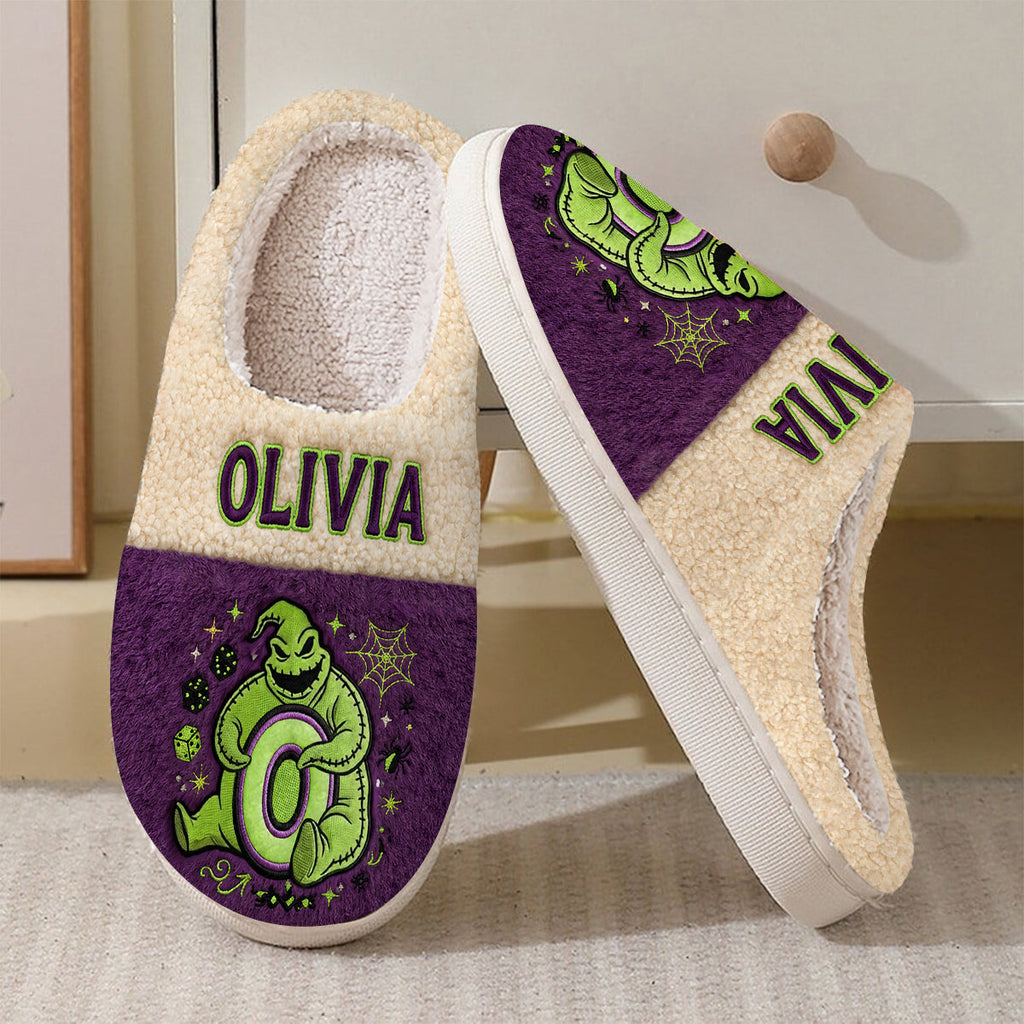 Personalized Nightmare Slippers Custom Name Gift for Halloween Slippers GradoCreations