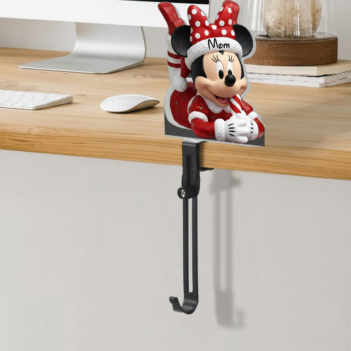 Personalized Mouse Shaped Stocking Hanger Custom Name for Christmas Shaped Stocking Hanger GradoCreations