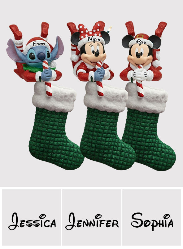 Personalized Mouse Shaped Stocking Hanger Custom Name for Christmas Shaped Stocking Hanger GradoCreations