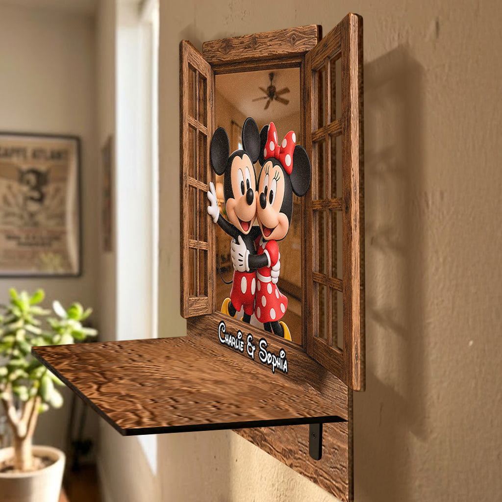 Personalized Wooden Floating Shelf Custom Name Family Gift Wooden Floating Shelf GradoCreations