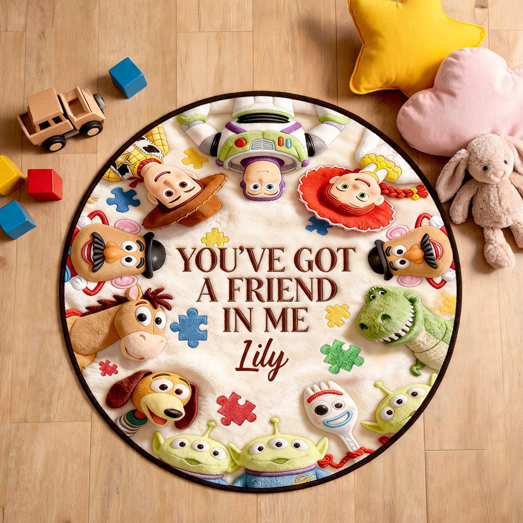 Personalized Non-Slip Tufted Rug Autism Awareness Gift for Kids Non-Slip Tufted Rug GradoCreations
