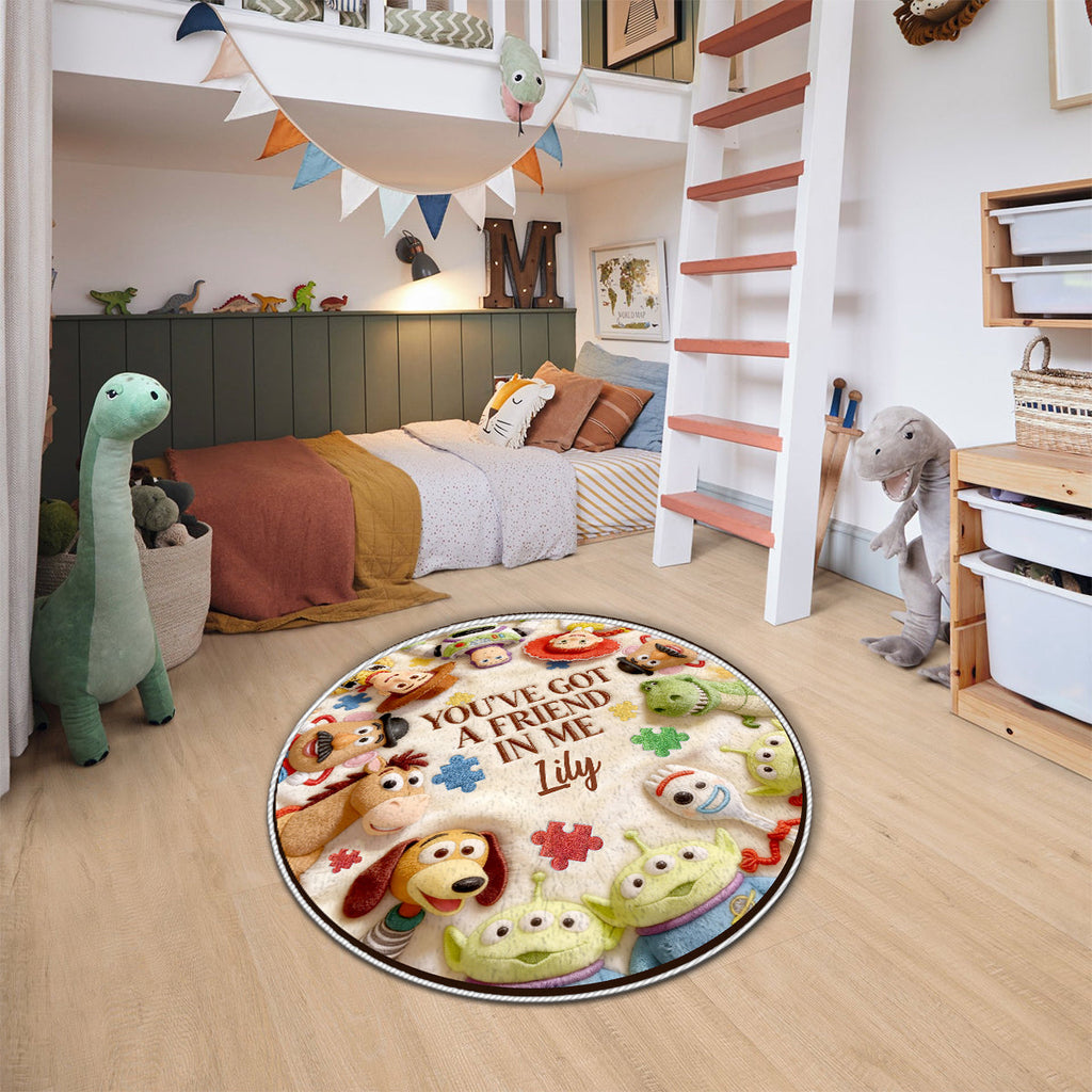 Personalized Non-Slip Tufted Rug Autism Awareness Gift for Kids Non-Slip Tufted Rug GradoCreations