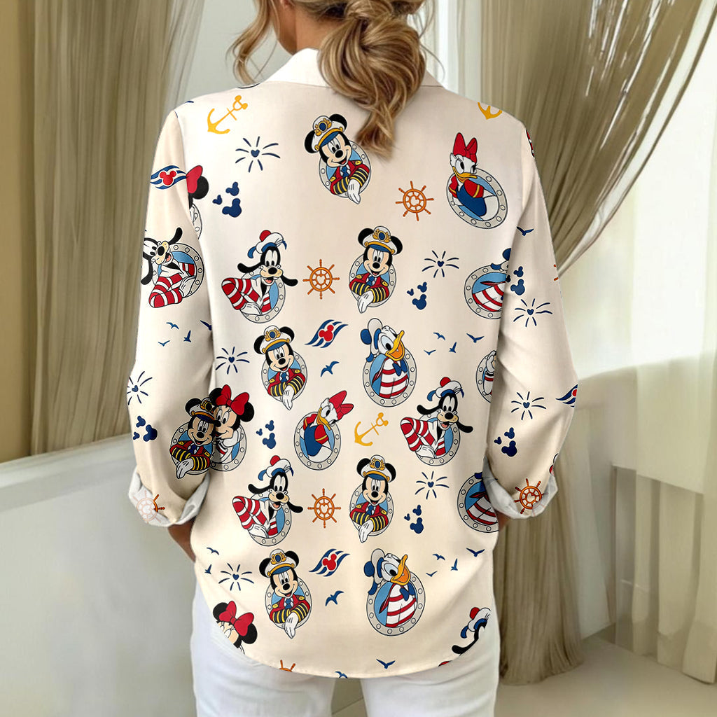 Personalized Disney Cruise Button-Up Shirt Custom Name Gift Button-Up Shirt GradoCreations