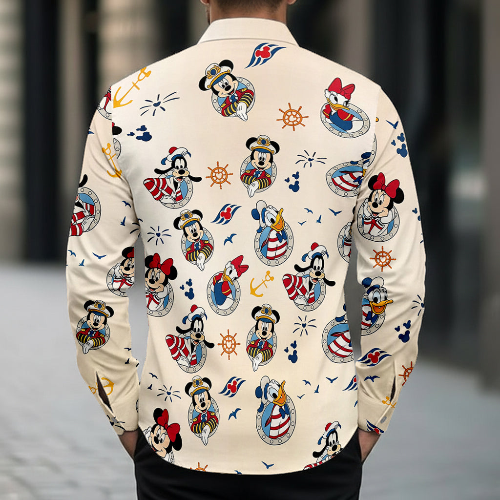 Personalized Disney Cruise Button-Up Shirt Custom Name Gift Button-Up Shirt GradoCreations