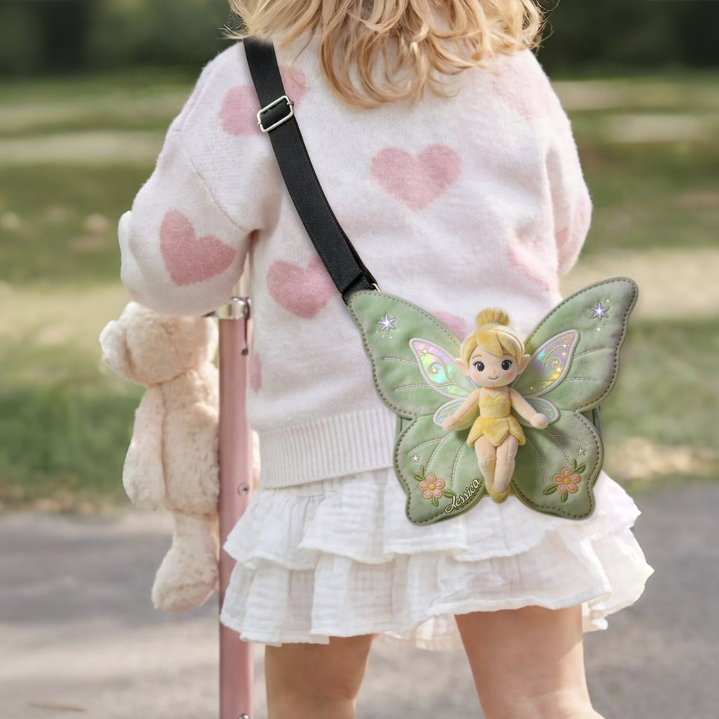Personalized Fairy Plush Crossbody Bag Custom Name Gift Plush Crossbag GradoCreations