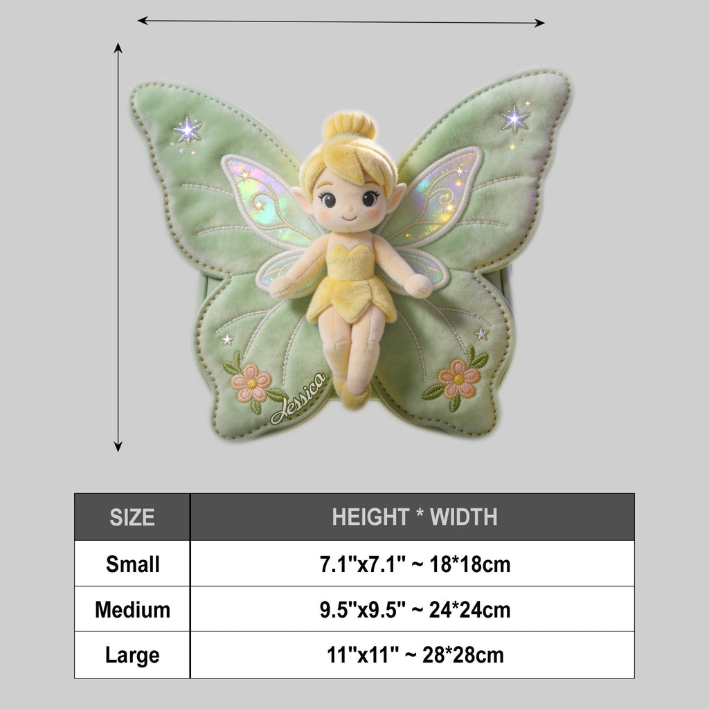 Personalized Fairy Plush Crossbody Bag Custom Name Gift Plush Crossbag GradoCreations