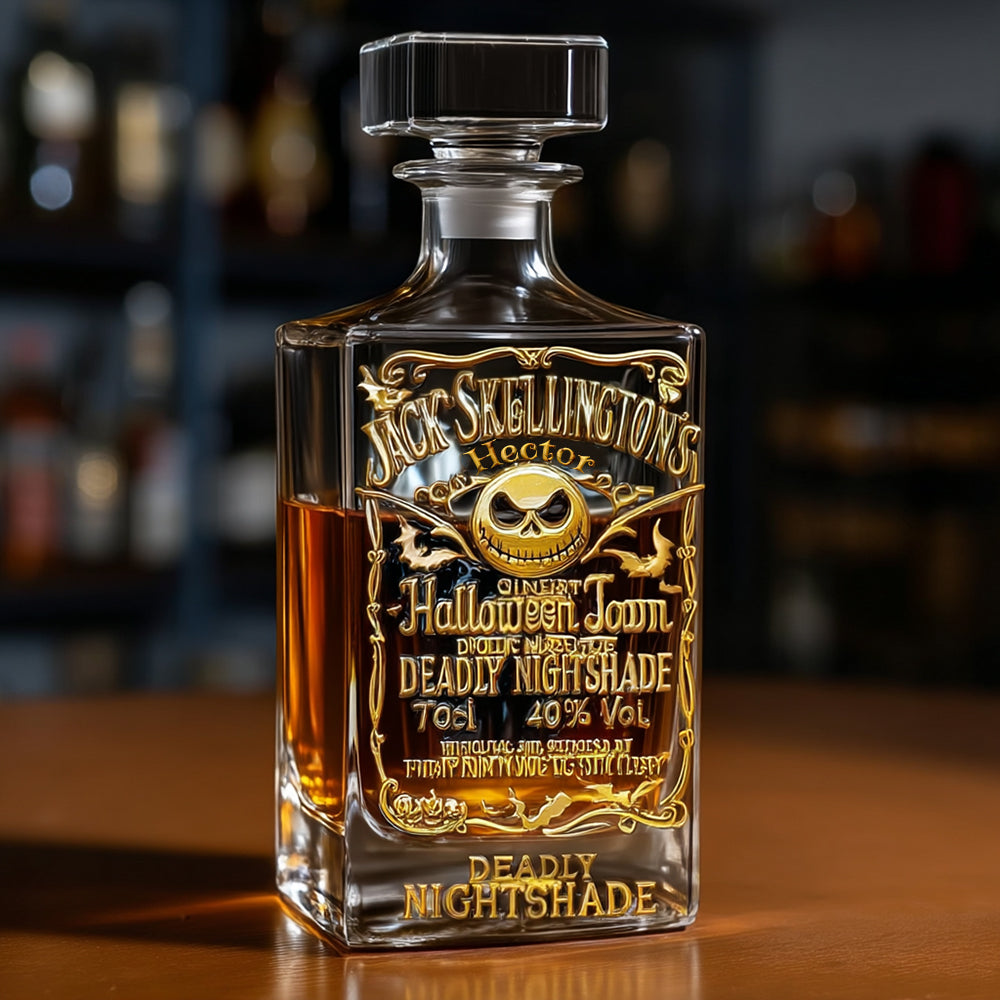 Personalized Whiskey Decanter Set Custom Name Gift for Dad Whiskey Decanter Set GradoCreations