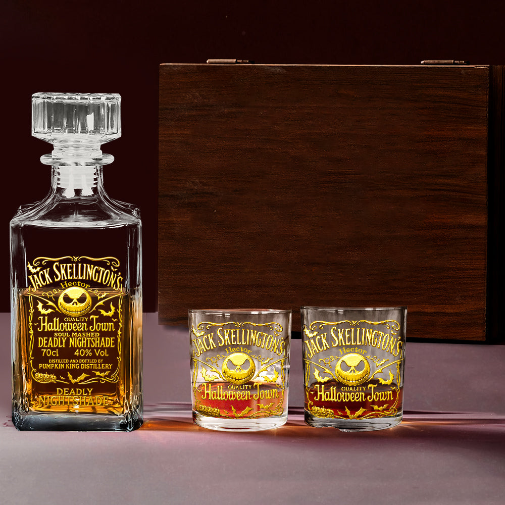 Personalized Whiskey Decanter Set Custom Name Gift for Dad Whiskey Decanter Set GradoCreations