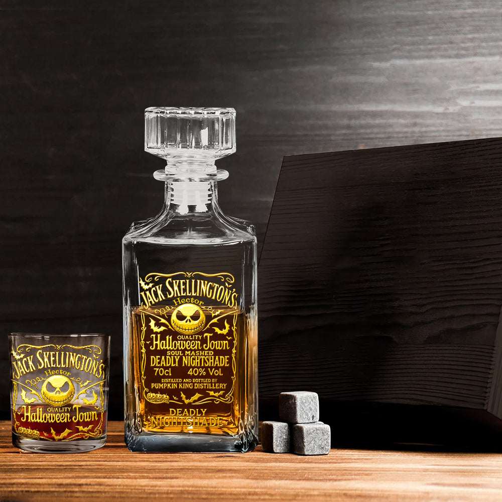Personalized Whiskey Decanter Set Custom Name Gift for Dad Whiskey Decanter Set GradoCreations