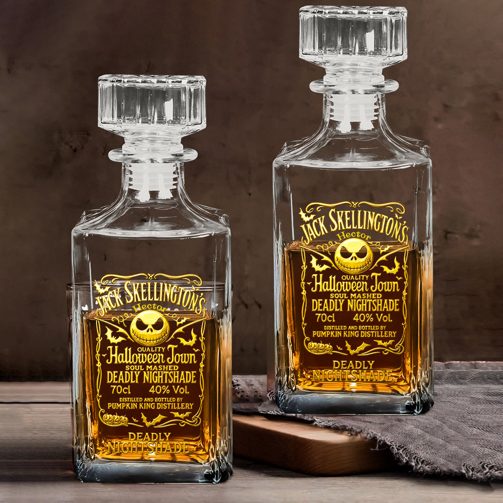 Personalized Whiskey Decanter Set Custom Name Gift for Dad Whiskey Decanter Set GradoCreations