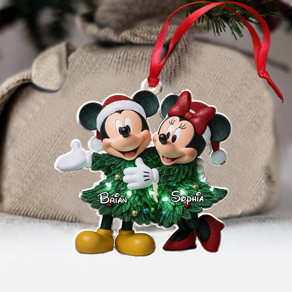Personalized Christmas Mouse Ornament Custom Names Gift Ornament GradoCreations