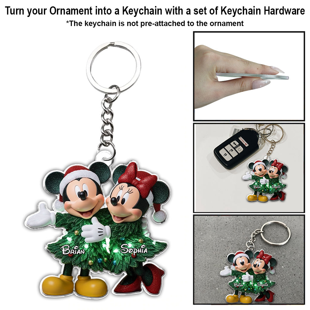 Personalized Christmas Mouse Ornament Custom Names Gift Ornament GradoCreations