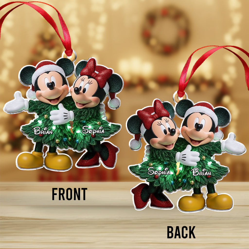 Personalized Christmas Mouse Ornament Custom Names Gift Ornament GradoCreations