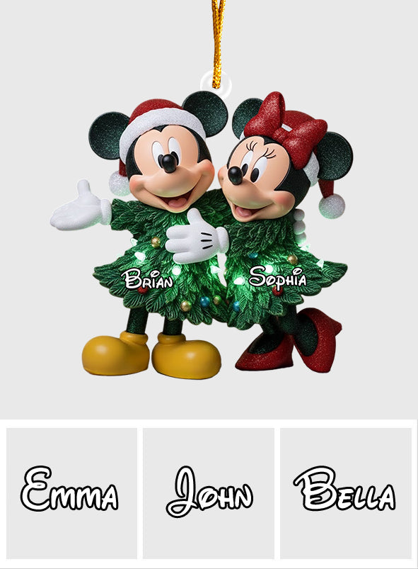 Personalized Christmas Mouse Ornament Custom Names Gift Ornament GradoCreations
