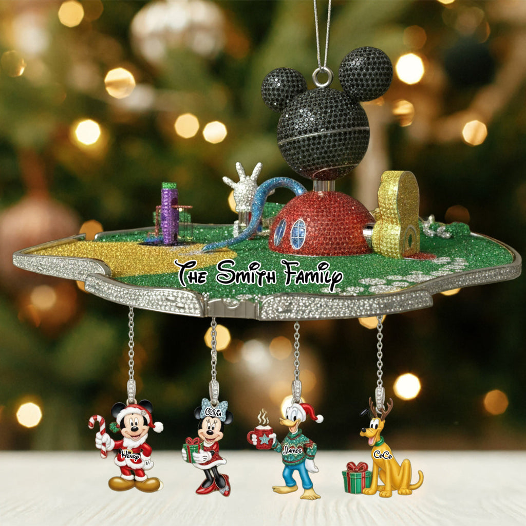 Personalized Mouse Ornament with Custom Charms for Christmas Ornament With Charm GradoCreations