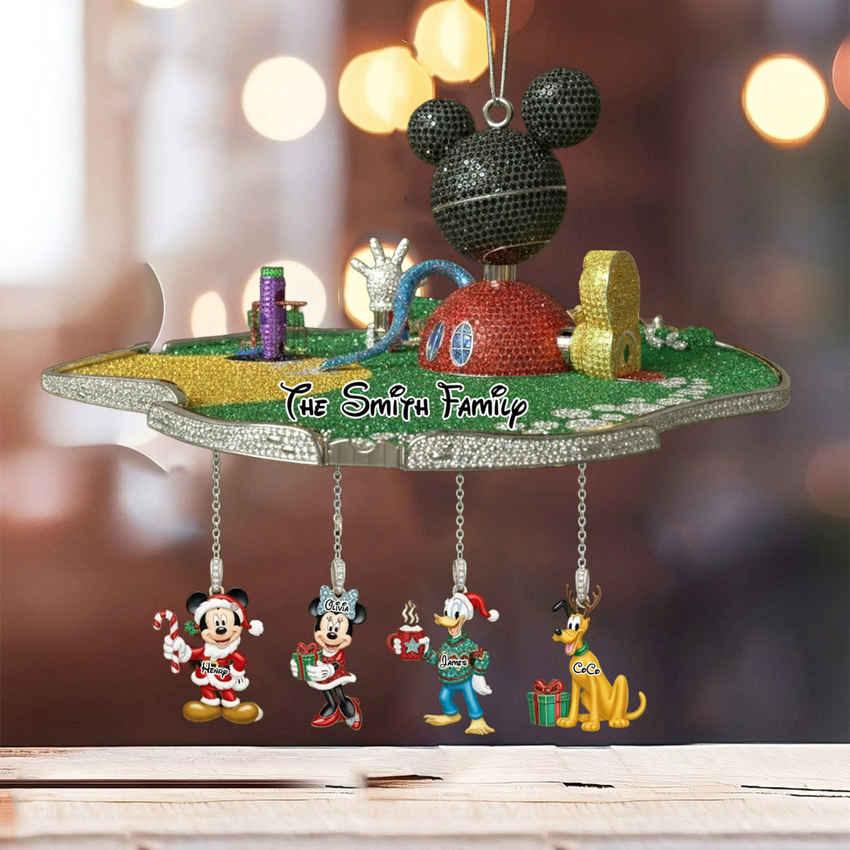 Personalized Mouse Ornament with Custom Charms for Christmas Ornament With Charm GradoCreations
