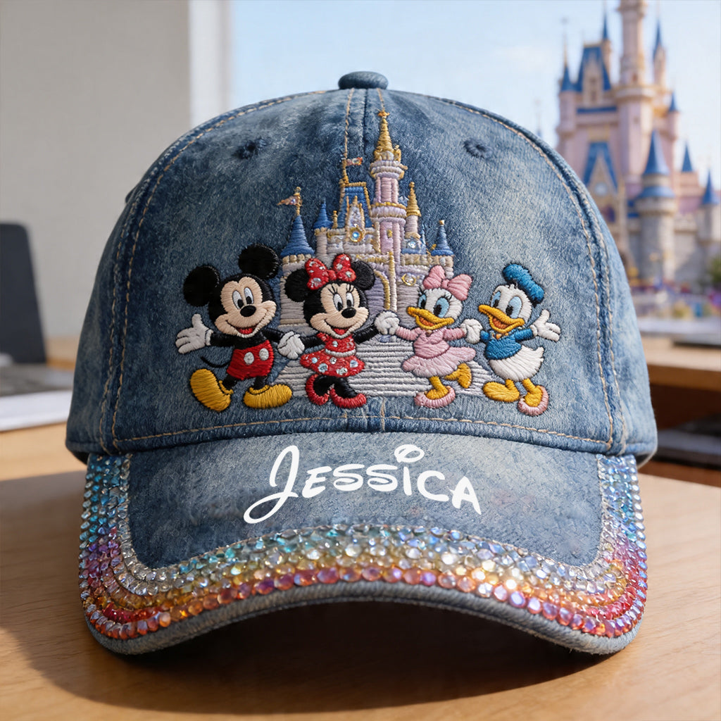 Personalized Denim Classic Cap with Disney Characters for Kids Classic Cap GradoCreations