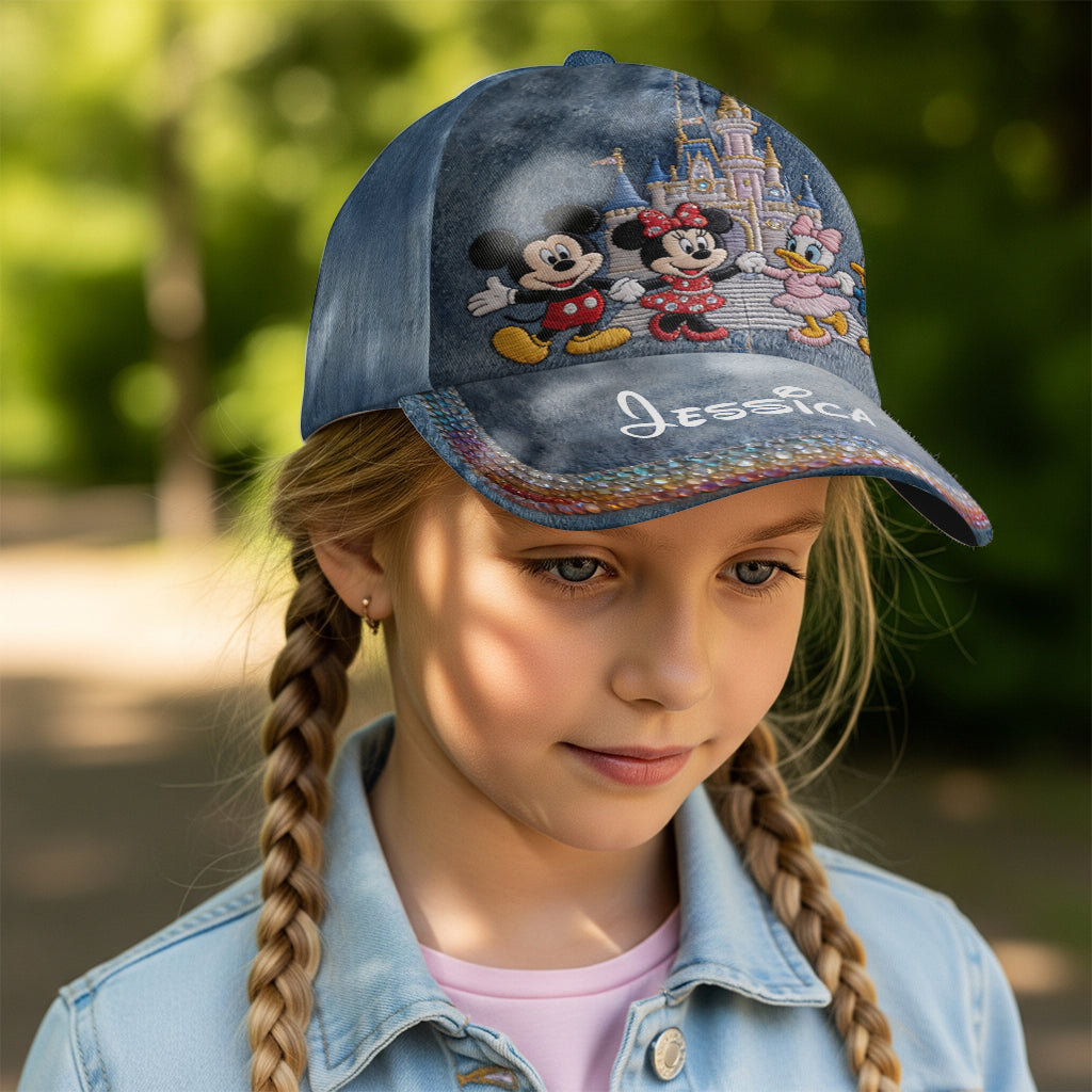 Personalized Denim Classic Cap with Disney Characters for Kids Classic Cap GradoCreations