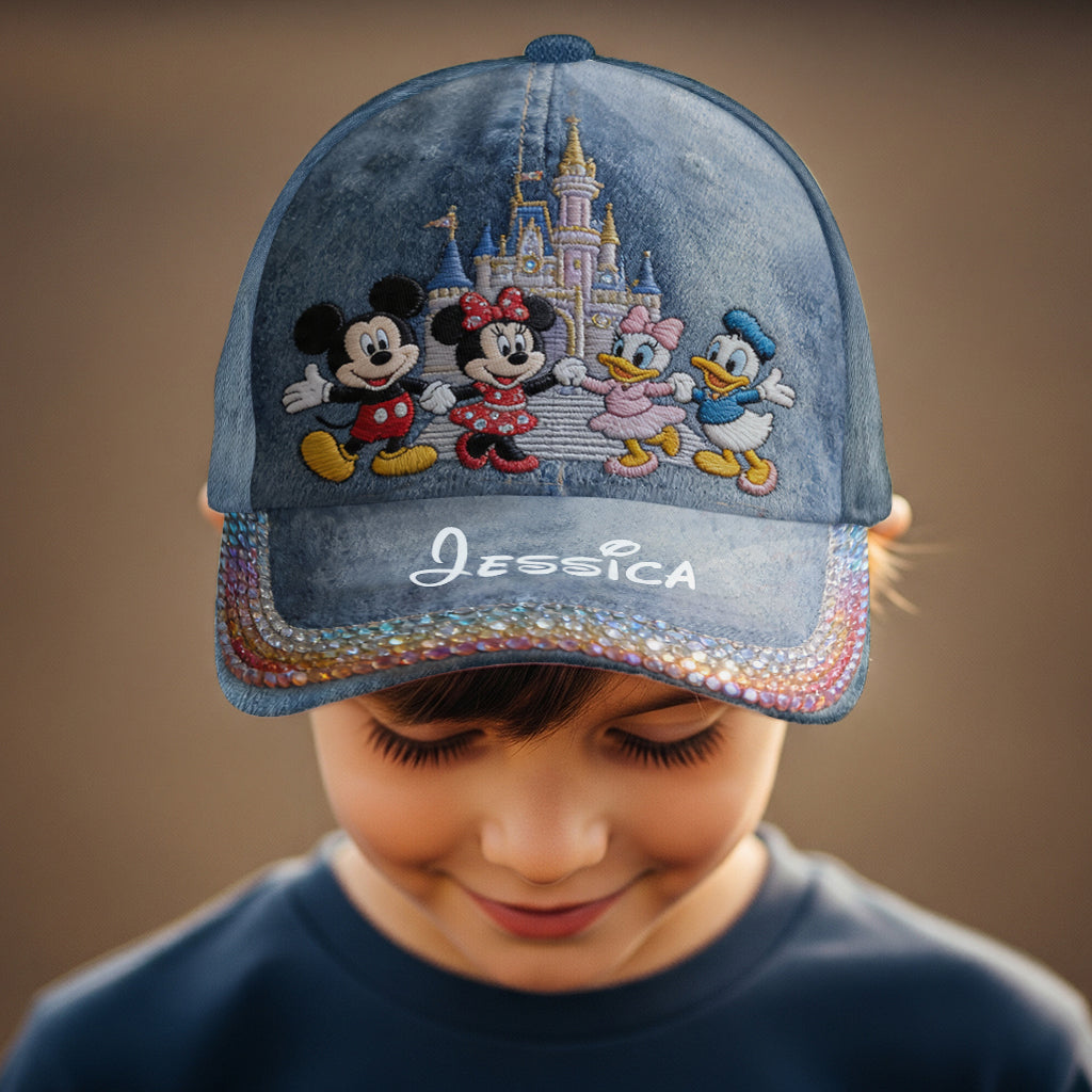 Personalized Denim Classic Cap with Disney Characters for Kids Classic Cap GradoCreations
