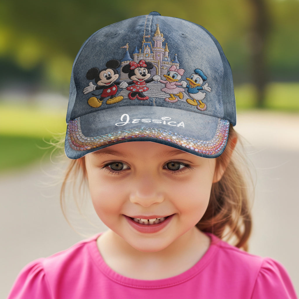 Personalized Denim Classic Cap with Disney Characters for Kids Classic Cap GradoCreations