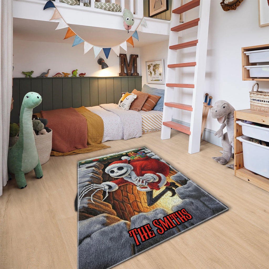 Personalized Nightmare Before Christmas Non-Slip Tufted Rug for Family Non-Slip Tufted Rug GradoCreations