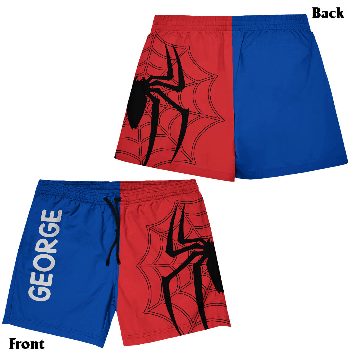 Personalized Spider Kid Rashguard Set with Swim Trunks Kid Swimsuit Trunk Rashguard Set GradoCreations