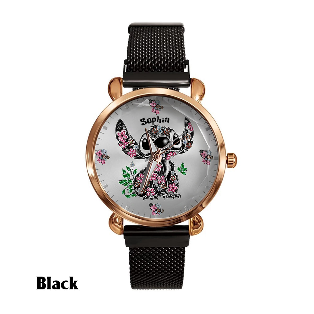 Personalized Ohana Women’s Hand Watch with Stitch Design Gift Women Hand Watch GradoCreations