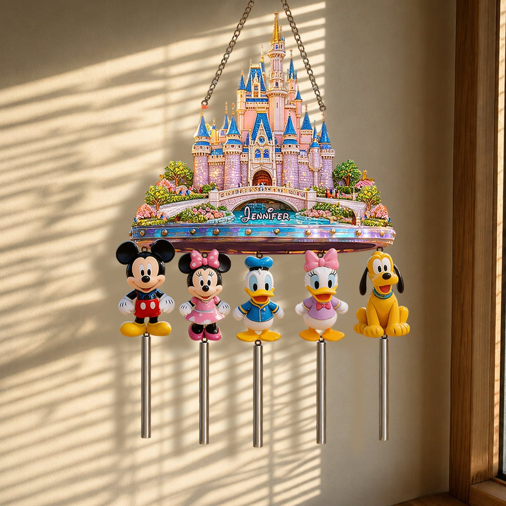 Personalized Dream Trip Wind Chime with Charm - Custom Name Gift Wind Chime With Charm GradoCreations