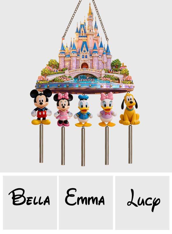 Personalized Dream Trip Wind Chime with Charm - Custom Name Gift Wind Chime With Charm GradoCreations