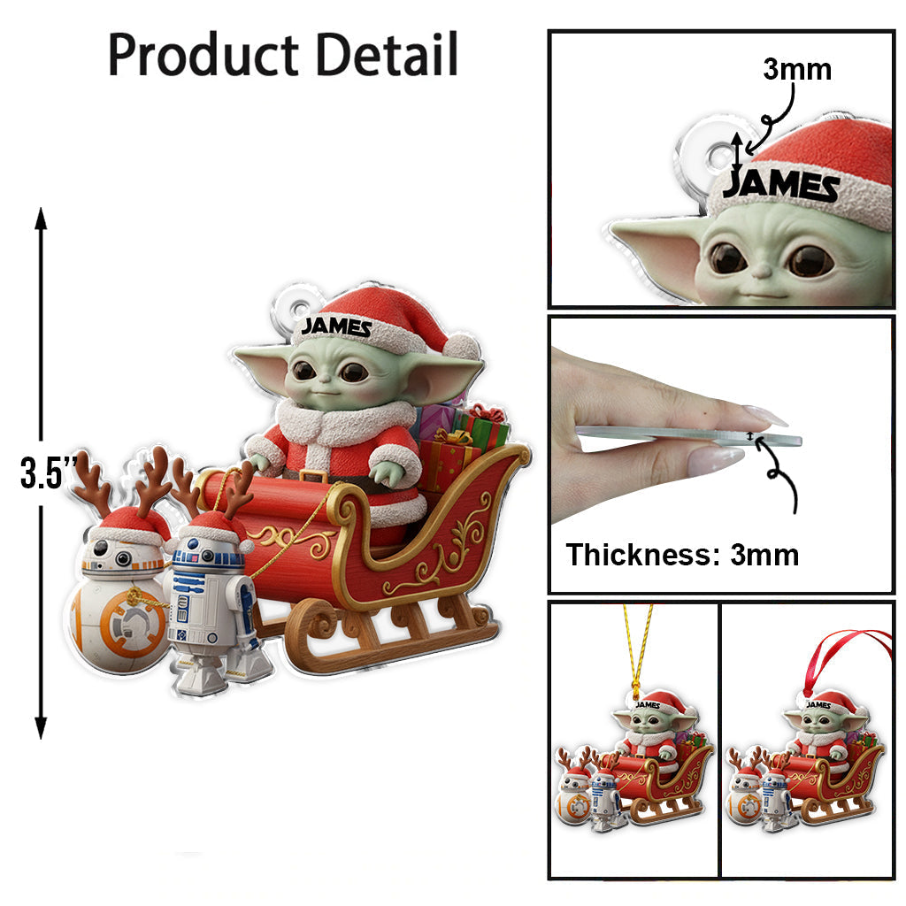 Personalized Star Wars Christmas Ornament Custom Name Gift Ornament GradoCreations