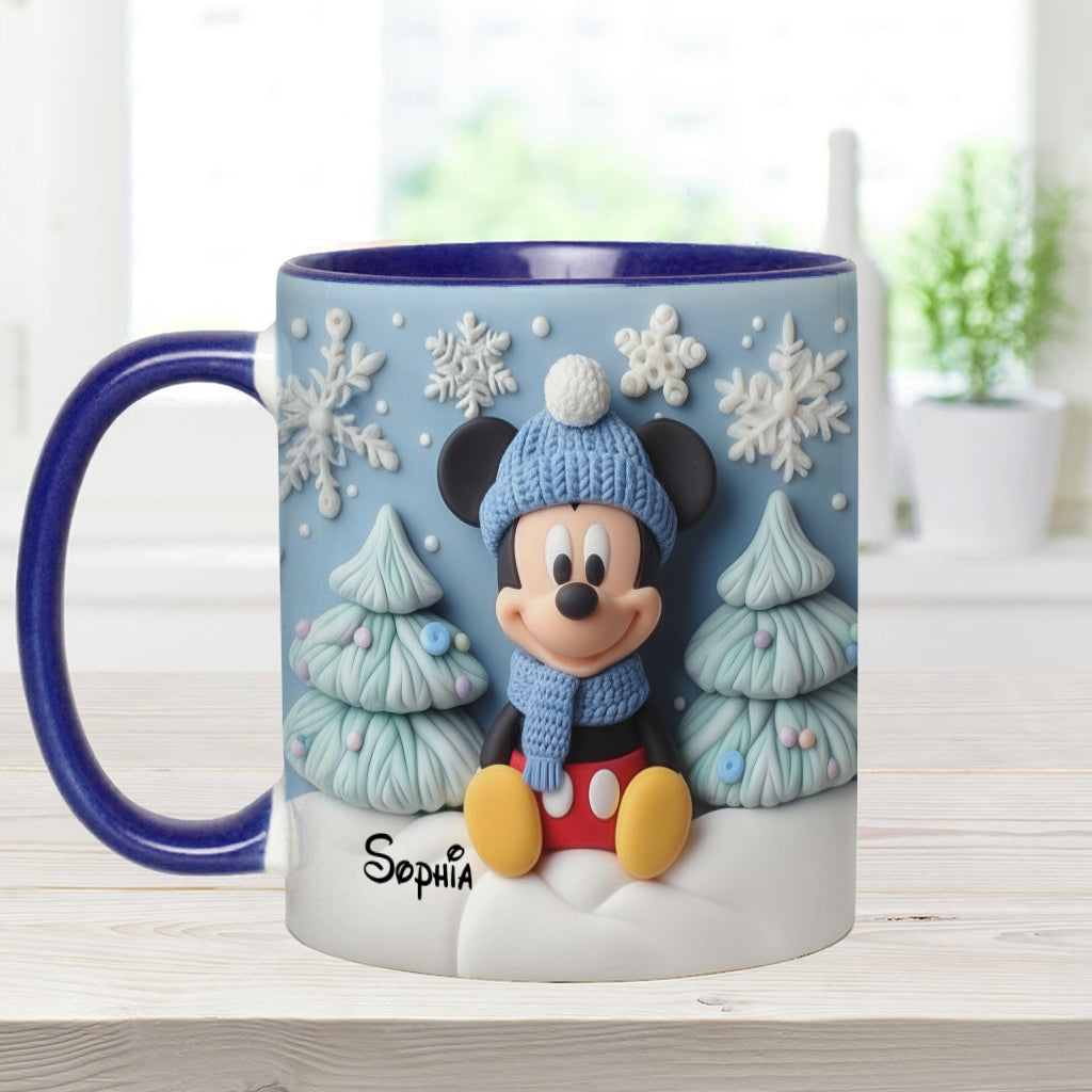 Personalized 3D Mouse Accent Mug Custom Name Gift for Kids Accent Mug GradoCreations